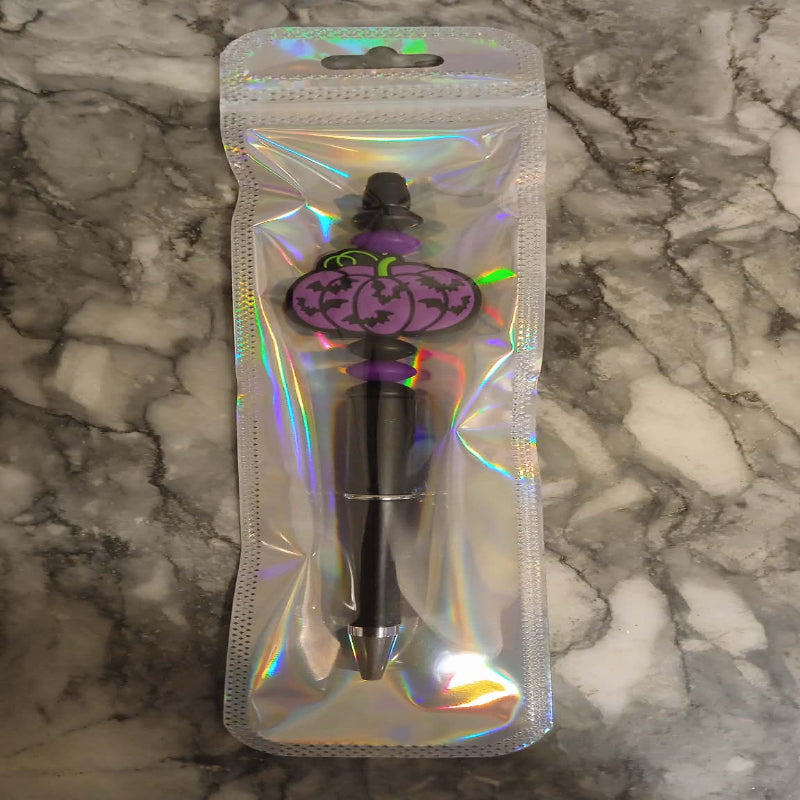 Stylo fait main " Citrouille violette "