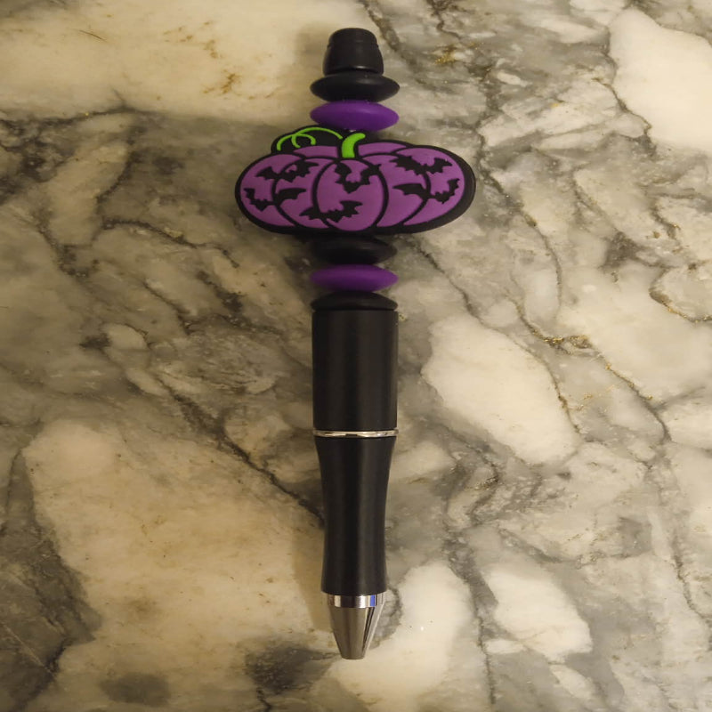 Stylo fait main " Citrouille violette "