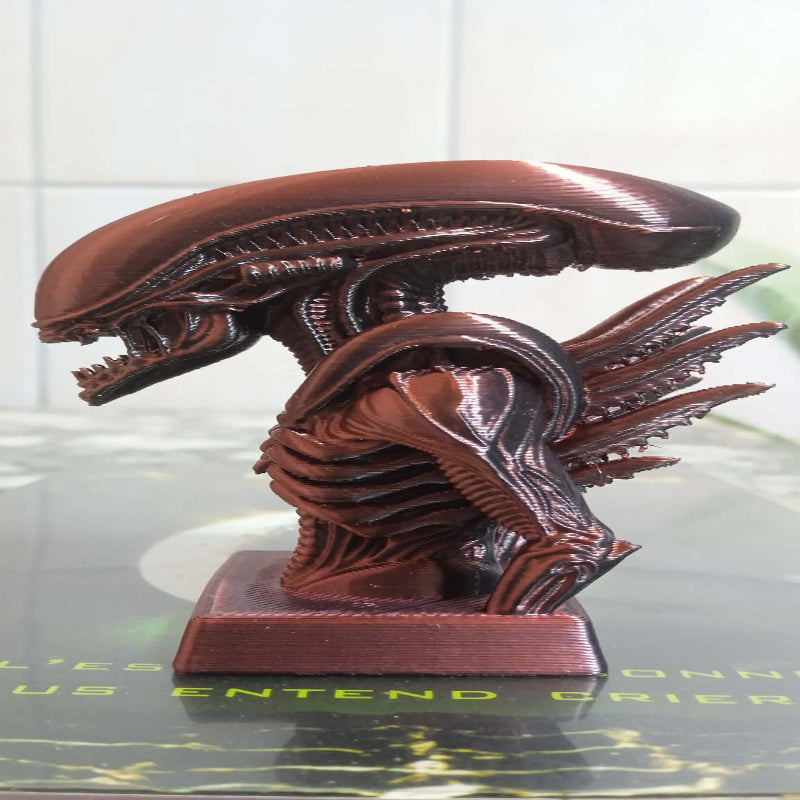 Buste alien couleur noir/rouge