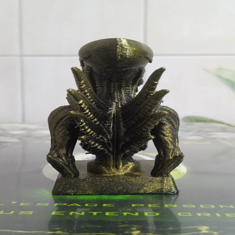 Figurine buste alien couleur or/noir