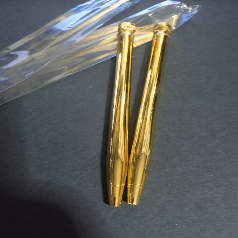 Lot de stylos billes crâne doré  x 2