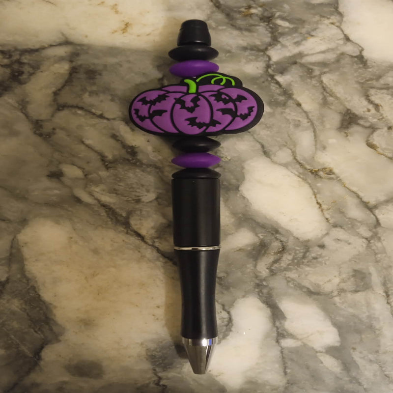 Stylo fait main " Citrouille violette "