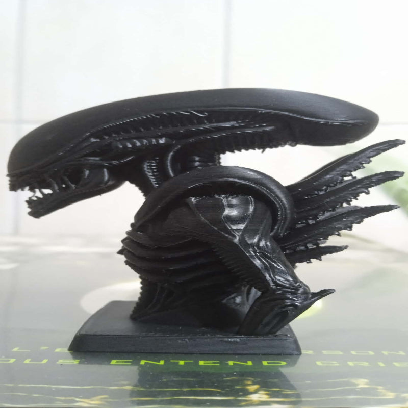 Figurine buste alien noir
