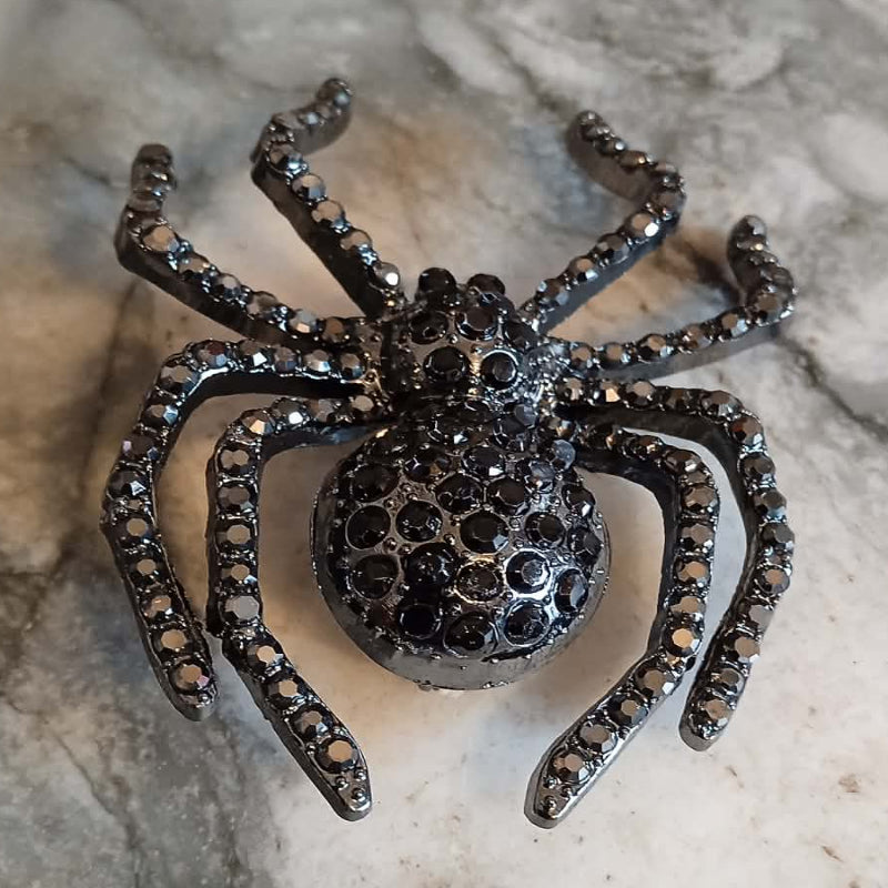Broche araignée strass