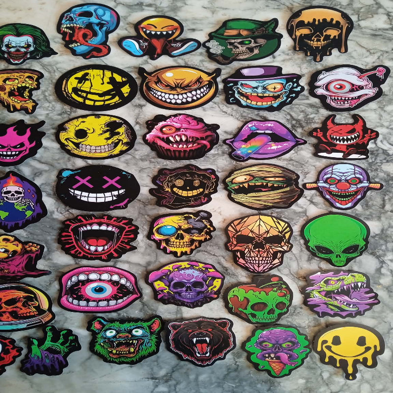 Stickers Smiley horreur x 50