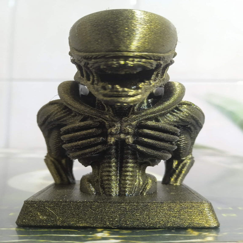 Figurine buste alien couleur or/noir