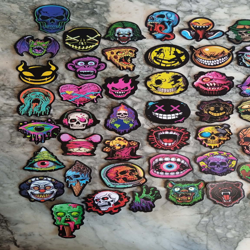 Stickers Smiley horreur x 50