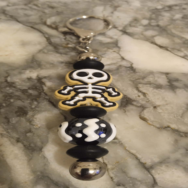 Porte-clés " squelette " fait main