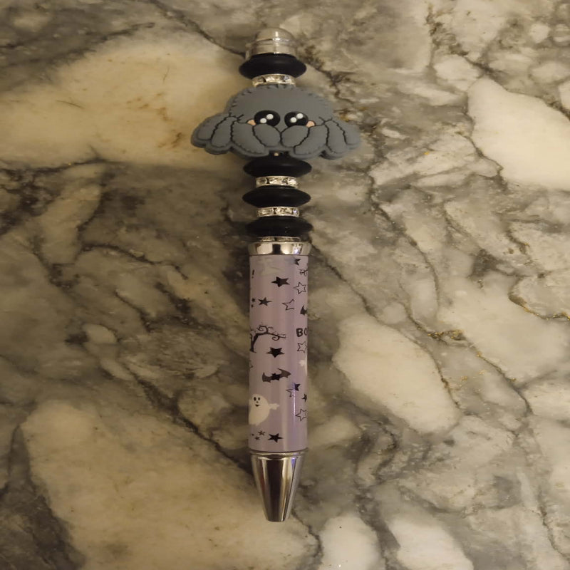 Stylo fait main " Araignée d'Halloween "