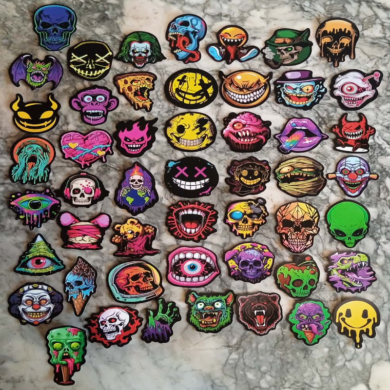 Stickers Smiley horreur x 50