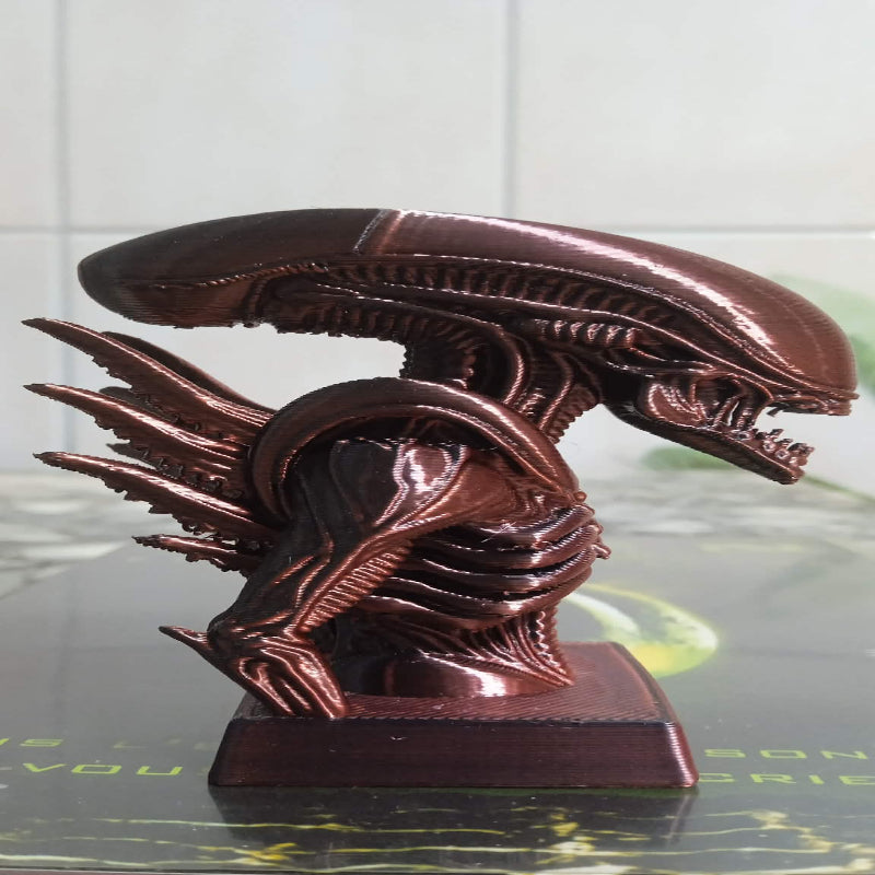 Buste alien couleur noir/rouge