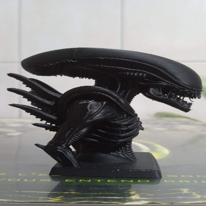 Figurine buste alien noir