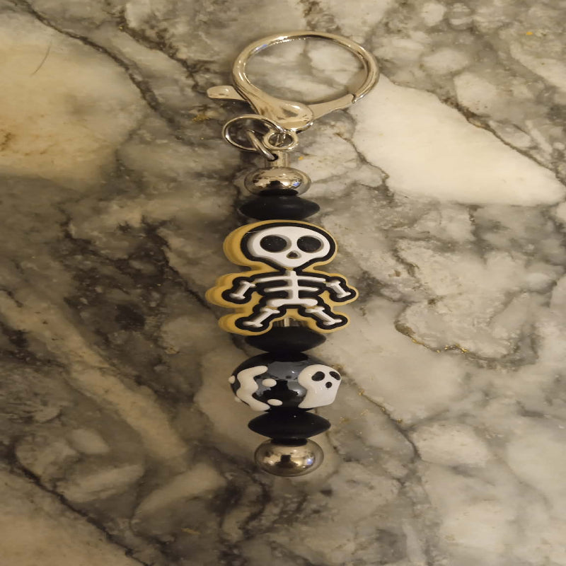 Porte-clés " squelette " fait main