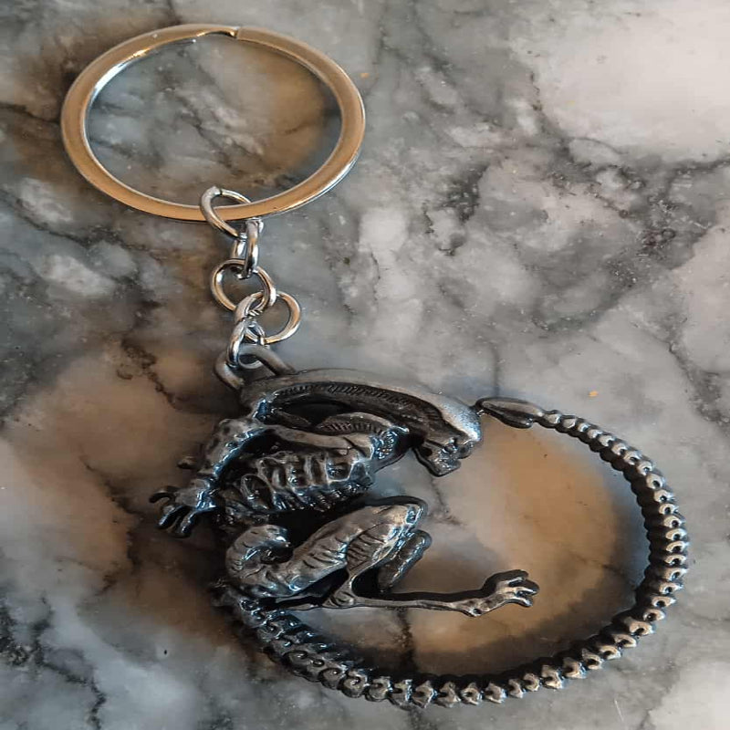 Porte-clés Alien argent