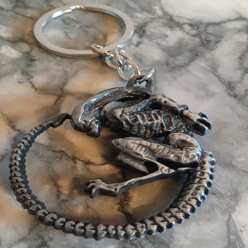 Porte-clés Alien argent