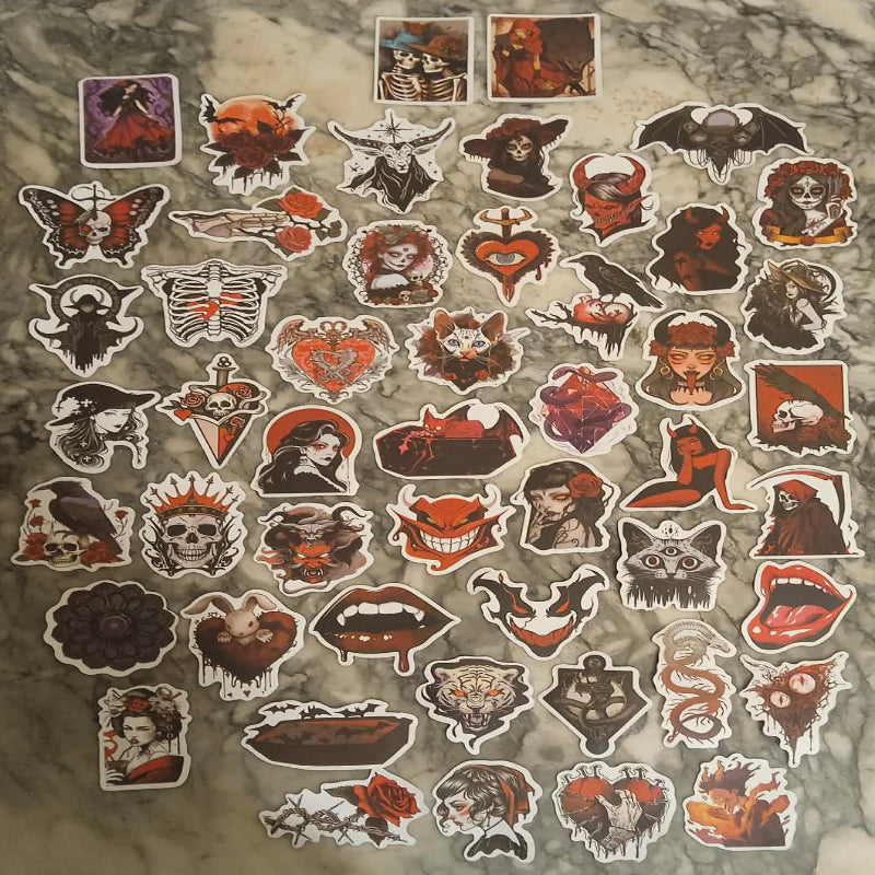 Stickers gothique x 50