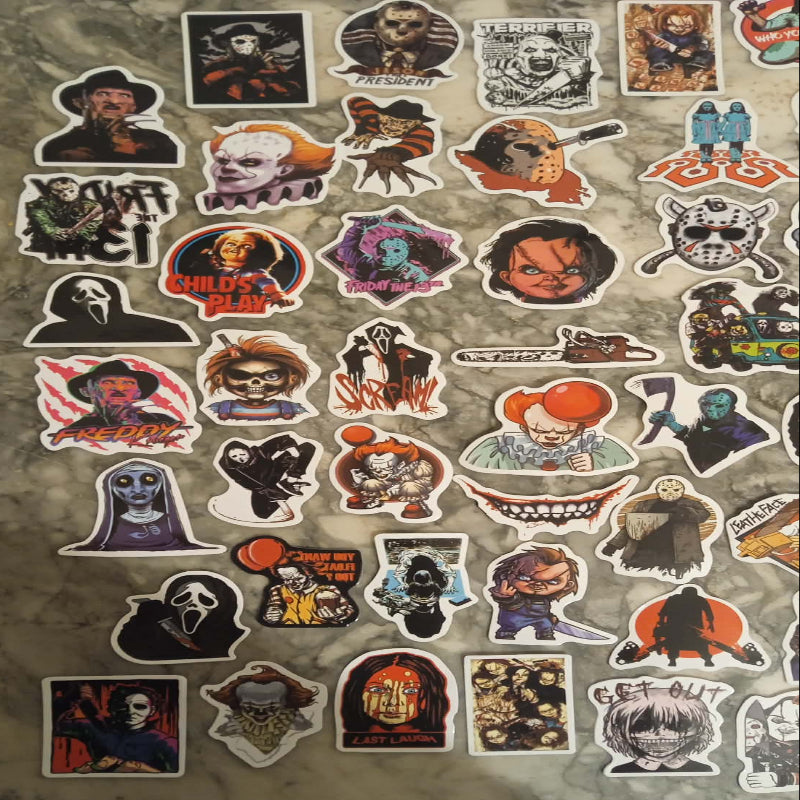Stickers personnages films d'horreur x 50